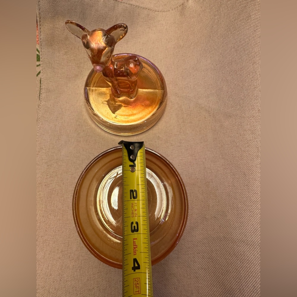 Vintage Glass Deer Dish